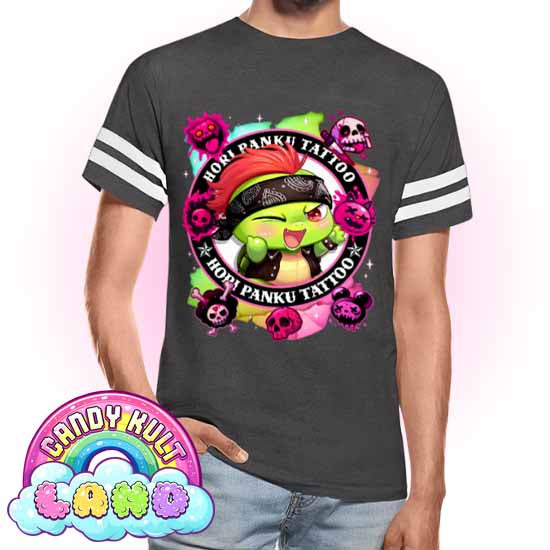 Hori Panku Tattoo Rainbow - Candy Kult Land Men's / Unisex Vintage Sport T-Shirt - Candy Kult - Candy Cult - Candy Kult Land - Wishbone - Boo Kitty - Panku - Frosti - Toxic Kitten - Hex-Heart - Cult Candy - Cake High Heels - [product_vendor}