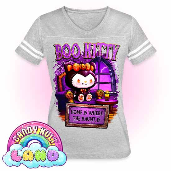 Home Is Where The Haunt Is Boo Kitty - Candy Kult Land Women’s Vintage Sport T-Shirt - Candy Kult - Candy Cult - Candy Kult Land - Wishbone - Boo Kitty - Panku - Frosti - Toxic Kitten - Hex-Heart - Cult Candy - Cake High Heels - [product_vendor}