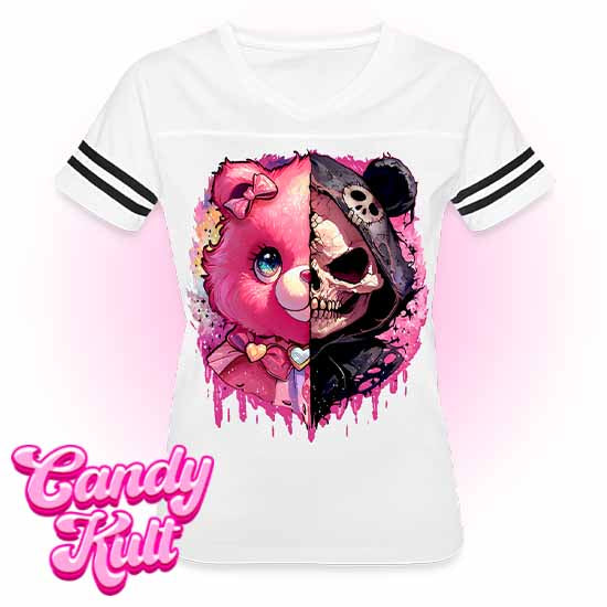Split Personality Bear - Fright Candy Women’s Vintage Sport T-Shirt - Candy Kult - Candy Cult - Candy Kult Land - Wishbone - Boo Kitty - Panku - Frosti - Toxic Kitten - Hex-Heart - Cult Candy - Cake High Heels - [product_vendor}