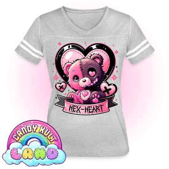 Hex-Heart - Candy Kult Land Women’s Vintage Sport T-Shirt - Candy Kult - Candy Cult - Candy Kult Land - Wishbone - Boo Kitty - Panku - Frosti - Toxic Kitten - Hex-Heart - Cult Candy - Cake High Heels - [product_vendor}