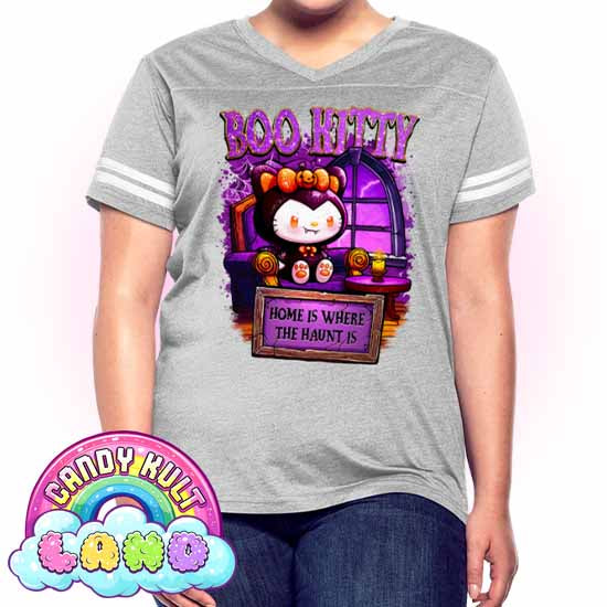 Home Is Where The Haunt Is Boo Kitty - Candy Kult Land Women’s Vintage Sport T-Shirt - Candy Kult - Candy Cult - Candy Kult Land - Wishbone - Boo Kitty - Panku - Frosti - Toxic Kitten - Hex-Heart - Cult Candy - Cake High Heels - [product_vendor}