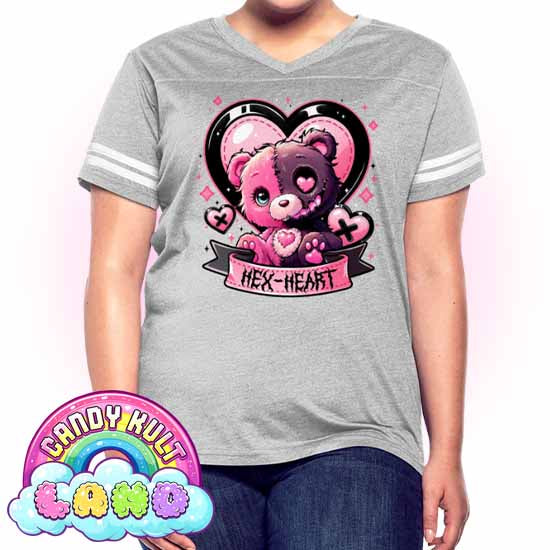 Hex-Heart - Candy Kult Land Women’s Vintage Sport T-Shirt - Candy Kult - Candy Cult - Candy Kult Land - Wishbone - Boo Kitty - Panku - Frosti - Toxic Kitten - Hex-Heart - Cult Candy - Cake High Heels - [product_vendor}
