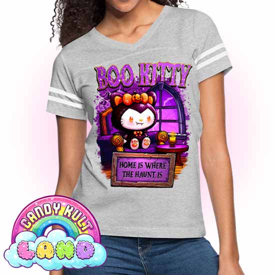 Home Is Where The Haunt Is Boo Kitty - Candy Kult Land Women’s Vintage Sport T-Shirt - Candy Kult - Candy Cult - Candy Kult Land - Wishbone - Boo Kitty - Panku - Frosti - Toxic Kitten - Hex-Heart - Cult Candy - Cake High Heels - [product_vendor}