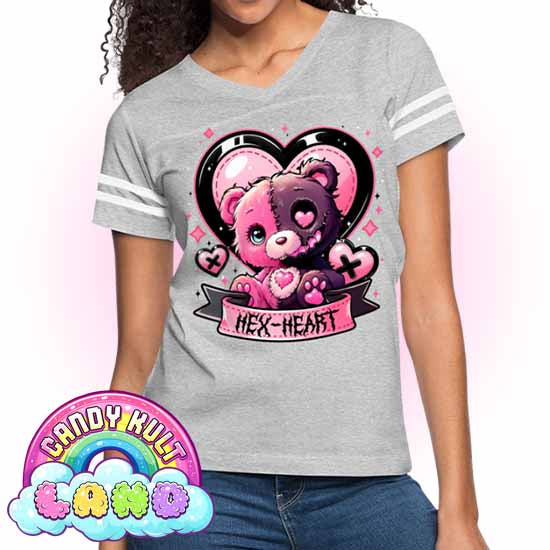 Hex-Heart - Candy Kult Land Women’s Vintage Sport T-Shirt - Candy Kult - Candy Cult - Candy Kult Land - Wishbone - Boo Kitty - Panku - Frosti - Toxic Kitten - Hex-Heart - Cult Candy - Cake High Heels - [product_vendor}