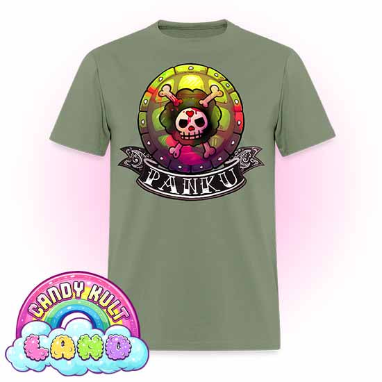 Panku Logo - Candy Kult Land COLOUR Men's / Unisex Classic T-Shirt - Candy Kult - Candy Cult - Candy Kult Land - Wishbone - Boo Kitty - Panku - Frosti - Toxic Kitten - Hex-Heart - Cult Candy - Cake High Heels - [product_vendor}