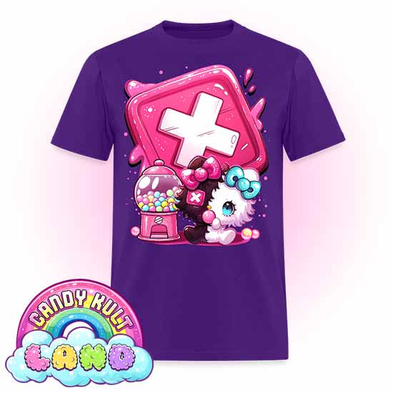 Panku Logo - Candy Kult Land COLOUR Men's / Unisex Classic T-Shirt - Candy Kult - Candy Cult - Candy Kult Land - Wishbone - Boo Kitty - Panku - Frosti - Toxic Kitten - Hex-Heart - Cult Candy - Cake High Heels - [product_vendor}