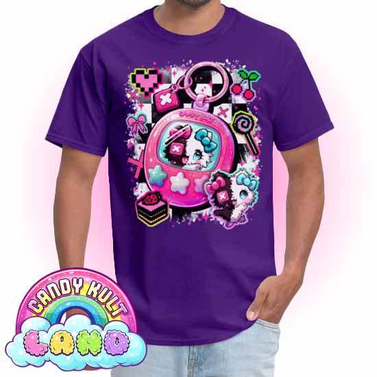 Toxic Kitten Virtual Pet - Candy Kult Land COLOUR Men's / Unisex Classic T-Shirt - Candy Kult - Candy Cult - Candy Kult Land - Wishbone - Boo Kitty - Panku - Frosti - Toxic Kitten - Hex-Heart - Cult Candy - Cake High Heels - [product_vendor}