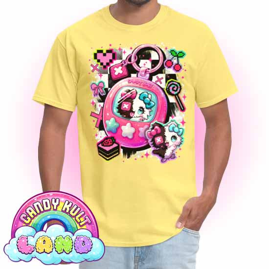 Toxic Kitten Virtual Pet - Candy Kult Land COLOUR Men's / Unisex Classic T-Shirt - Candy Kult - Candy Cult - Candy Kult Land - Wishbone - Boo Kitty - Panku - Frosti - Toxic Kitten - Hex-Heart - Cult Candy - Cake High Heels - [product_vendor}