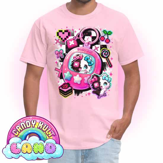 Toxic Kitten Virtual Pet - Candy Kult Land COLOUR Men's / Unisex Classic T-Shirt - Candy Kult - Candy Cult - Candy Kult Land - Wishbone - Boo Kitty - Panku - Frosti - Toxic Kitten - Hex-Heart - Cult Candy - Cake High Heels - [product_vendor}