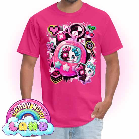 Toxic Kitten Virtual Pet - Candy Kult Land COLOUR Men's / Unisex Classic T-Shirt - Candy Kult - Candy Cult - Candy Kult Land - Wishbone - Boo Kitty - Panku - Frosti - Toxic Kitten - Hex-Heart - Cult Candy - Cake High Heels - [product_vendor}