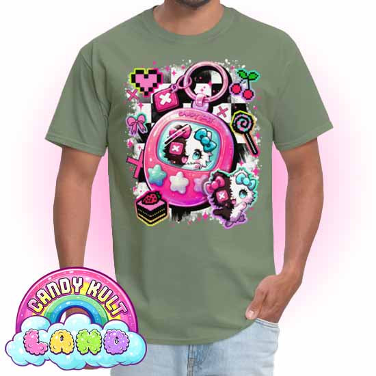 Toxic Kitten Virtual Pet - Candy Kult Land COLOUR Men's / Unisex Classic T-Shirt - Candy Kult - Candy Cult - Candy Kult Land - Wishbone - Boo Kitty - Panku - Frosti - Toxic Kitten - Hex-Heart - Cult Candy - Cake High Heels - [product_vendor}