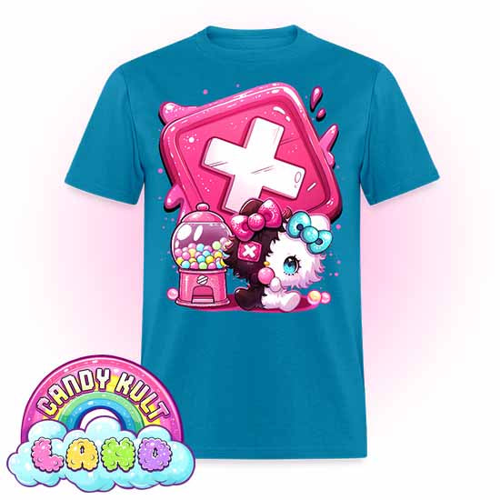 Panku Logo - Candy Kult Land COLOUR Men's / Unisex Classic T-Shirt - Candy Kult - Candy Cult - Candy Kult Land - Wishbone - Boo Kitty - Panku - Frosti - Toxic Kitten - Hex-Heart - Cult Candy - Cake High Heels - [product_vendor}