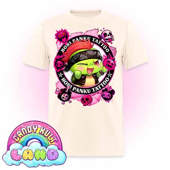 Hori Panku Tattoo Pink - Candy Kult Land Men's / Unisex Classic T-Shirt - Candy Kult - Candy Cult - Candy Kult Land - Wishbone - Boo Kitty - Panku - Frosti - Toxic Kitten - Hex-Heart - Cult Candy - Cake High Heels - [product_vendor}