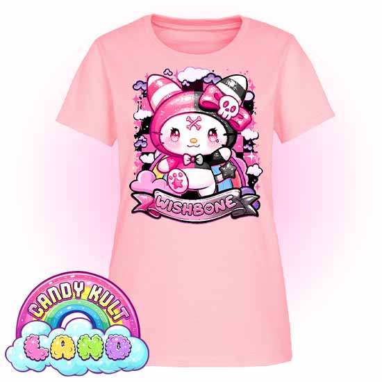 Wishbone Sparkle Punk - Candy Kult Land Women's FITTED T-Shirt - Candy Kult - Candy Cult - Candy Kult Land - Wishbone - Boo Kitty - Panku - Frosti - Toxic Kitten - Hex-Heart - Cult Candy - Cake High Heels - [product_vendor}