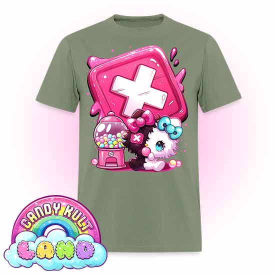 Panku Logo - Candy Kult Land COLOUR Men's / Unisex Classic T-Shirt - Candy Kult - Candy Cult - Candy Kult Land - Wishbone - Boo Kitty - Panku - Frosti - Toxic Kitten - Hex-Heart - Cult Candy - Cake High Heels - [product_vendor}