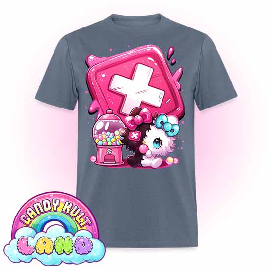 Toxic Kitten Bubble Gum Logo - Candy Kult Land Men's / Unisex Classic T-Shirt - Candy Kult - Candy Cult - Candy Kult Land - Wishbone - Boo Kitty - Panku - Frosti - Toxic Kitten - Hex-Heart - Cult Candy - Cake High Heels - [product_vendor}