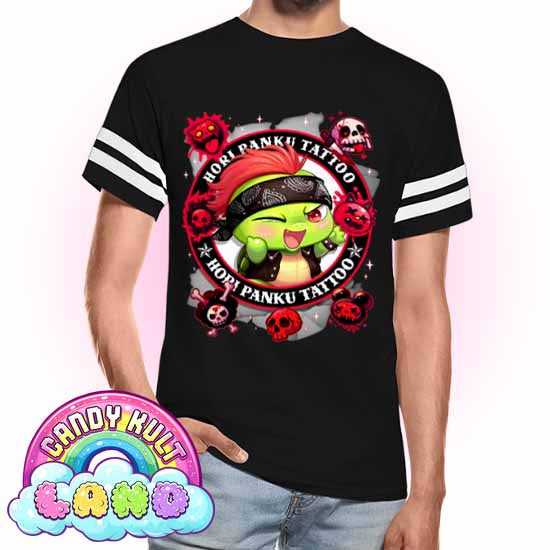 Hori Panku Tattoo Black - Candy Kult Land Men's / Unisex Vintage Sport T-Shirt - Candy Kult - Candy Cult - Candy Kult Land - Wishbone - Boo Kitty - Panku - Frosti - Toxic Kitten - Hex-Heart - Cult Candy - Cake High Heels - [product_vendor}