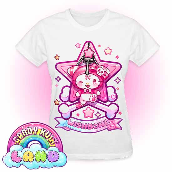 Wishbone Claw Machine Logo - Candy Kult land REGULAR FIT Ladies T-Shirt - Candy Kult - Candy Cult - Candy Kult Land - Wishbone - Boo Kitty - Panku - Frosti - Toxic Kitten - Hex-Heart - Cult Candy - Cake High Heels - [product_vendor}