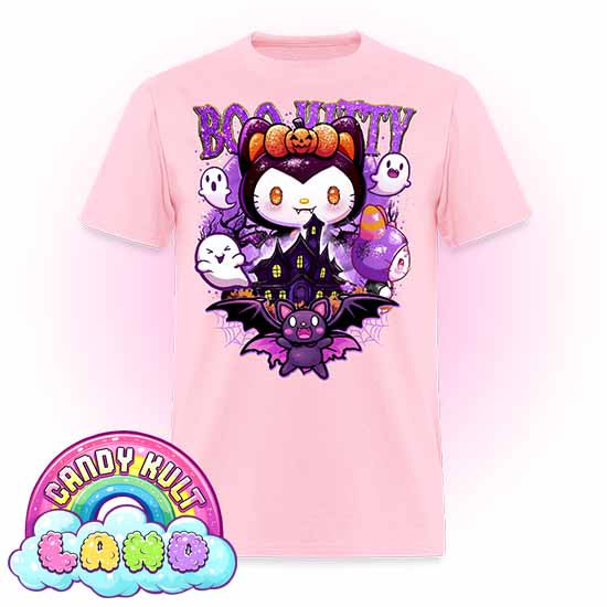 Boo Kitty Origins - Candy Kult Land COLOUR Men's / Unisex Classic T-Shirt - Candy Kult - Candy Cult - Candy Kult Land - Wishbone - Boo Kitty - Panku - Frosti - Toxic Kitten - Hex-Heart - Cult Candy - Cake High Heels - [product_vendor}