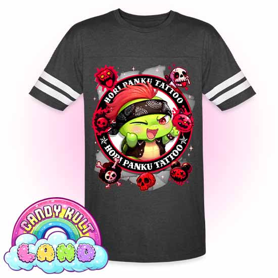 Hori Panku Tattoo Black - Candy Kult Land Men's / Unisex Vintage Sport T-Shirt - Candy Kult - Candy Cult - Candy Kult Land - Wishbone - Boo Kitty - Panku - Frosti - Toxic Kitten - Hex-Heart - Cult Candy - Cake High Heels - [product_vendor}