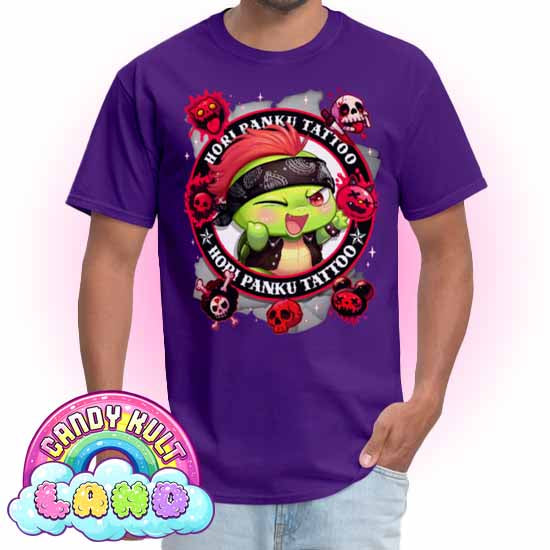 Hori Panku Tattoo Black - Candy Kult Land COLOUR Men's / Unisex Classic T-Shirt - Candy Kult - Candy Cult - Candy Kult Land - Wishbone - Boo Kitty - Panku - Frosti - Toxic Kitten - Hex-Heart - Cult Candy - Cake High Heels - [product_vendor}