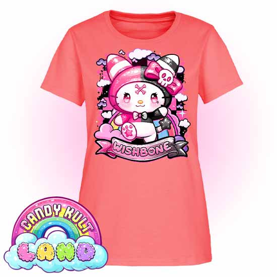 Wishbone Sparkle Punk - Candy Kult Land Women's FITTED T-Shirt - Candy Kult - Candy Cult - Candy Kult Land - Wishbone - Boo Kitty - Panku - Frosti - Toxic Kitten - Hex-Heart - Cult Candy - Cake High Heels - [product_vendor}