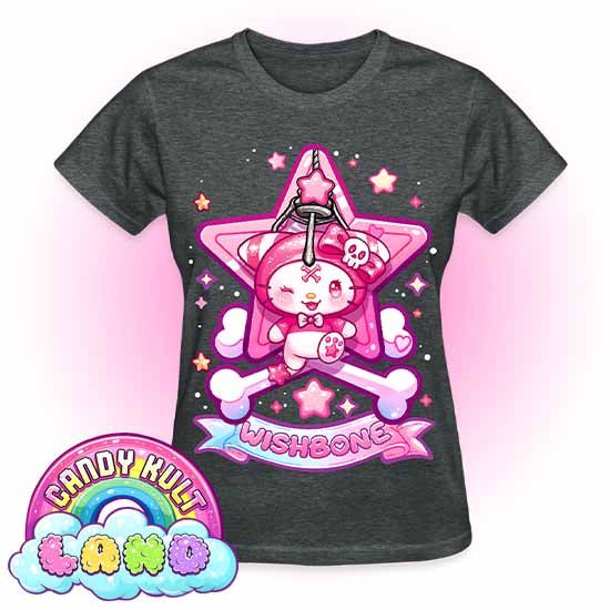 Wishbone Claw Machine Logo - Candy Kult land REGULAR FIT Ladies T-Shirt - Candy Kult - Candy Cult - Candy Kult Land - Wishbone - Boo Kitty - Panku - Frosti - Toxic Kitten - Hex-Heart - Cult Candy - Cake High Heels - [product_vendor}
