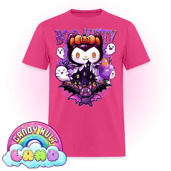 Boo Kitty Origins - Candy Kult Land COLOUR Men's / Unisex Classic T-Shirt - Candy Kult - Candy Cult - Candy Kult Land - Wishbone - Boo Kitty - Panku - Frosti - Toxic Kitten - Hex-Heart - Cult Candy - Cake High Heels - [product_vendor}