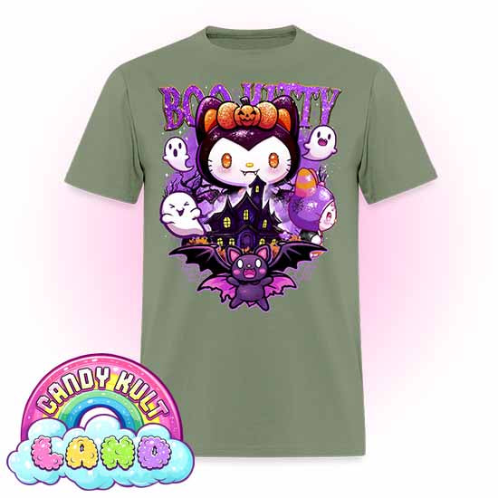 Boo Kitty Origins - Candy Kult Land COLOUR Men's / Unisex Classic T-Shirt - Candy Kult - Candy Cult - Candy Kult Land - Wishbone - Boo Kitty - Panku - Frosti - Toxic Kitten - Hex-Heart - Cult Candy - Cake High Heels - [product_vendor}