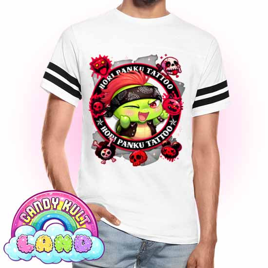Hori Panku Tattoo Black - Candy Kult Land Men's / Unisex Vintage Sport T-Shirt - Candy Kult - Candy Cult - Candy Kult Land - Wishbone - Boo Kitty - Panku - Frosti - Toxic Kitten - Hex-Heart - Cult Candy - Cake High Heels - [product_vendor}