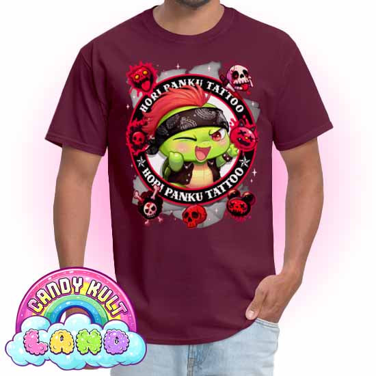 Hori Panku Tattoo Black - Candy Kult Land COLOUR Men's / Unisex Classic T-Shirt - Candy Kult - Candy Cult - Candy Kult Land - Wishbone - Boo Kitty - Panku - Frosti - Toxic Kitten - Hex-Heart - Cult Candy - Cake High Heels - [product_vendor}