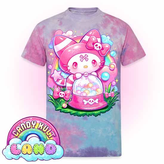 Wishbone Gumball Machine - Candy Kult Land Unisex Tie Dye T-Shirt - Candy Kult - Candy Cult - Candy Kult Land - Wishbone - Boo Kitty - Panku - Frosti - Toxic Kitten - Hex-Heart - Cult Candy - Cake High Heels - [product_vendor}