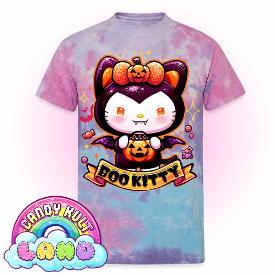 Boo Kitty - Candy Kult Land Unisex Tie Dye T-Shirt - Candy Kult - Candy Cult - Candy Kult Land - Wishbone - Boo Kitty - Panku - Frosti - Toxic Kitten - Hex-Heart - Cult Candy - Cake High Heels - [product_vendor}