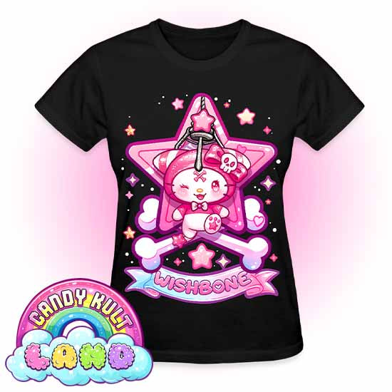Wishbone Claw Machine Logo - Candy Kult land REGULAR FIT Ladies T-Shirt - Candy Kult - Candy Cult - Candy Kult Land - Wishbone - Boo Kitty - Panku - Frosti - Toxic Kitten - Hex-Heart - Cult Candy - Cake High Heels - [product_vendor}