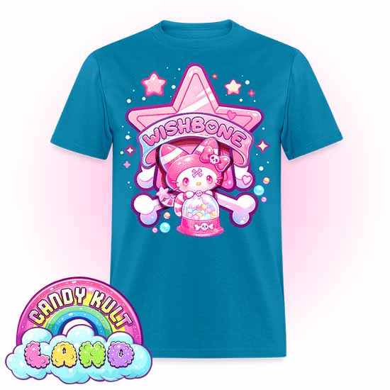 Wishbone Gumball Machine Logo - Candy Kult Land COLOUR Men's / Unisex Classic T-Shirt - Candy Kult - Candy Cult - Candy Kult Land - Wishbone - Boo Kitty - Panku - Frosti - Toxic Kitten - Hex-Heart - Cult Candy - Cake High Heels - [product_vendor}