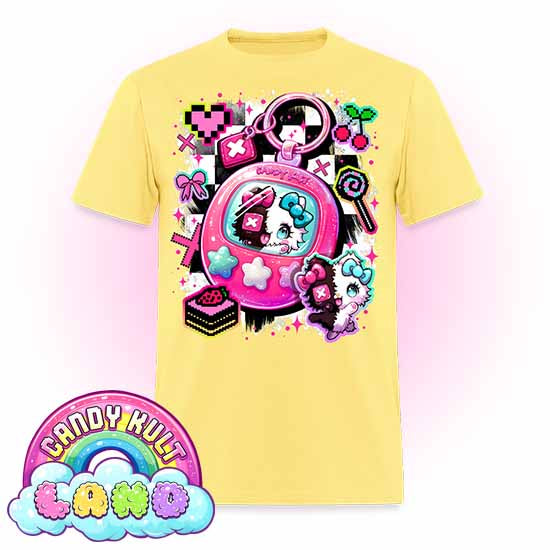 Toxic Kitten Virtual Pet - Candy Kult Land COLOUR Men's / Unisex Classic T-Shirt - Candy Kult - Candy Cult - Candy Kult Land - Wishbone - Boo Kitty - Panku - Frosti - Toxic Kitten - Hex-Heart - Cult Candy - Cake High Heels - [product_vendor}