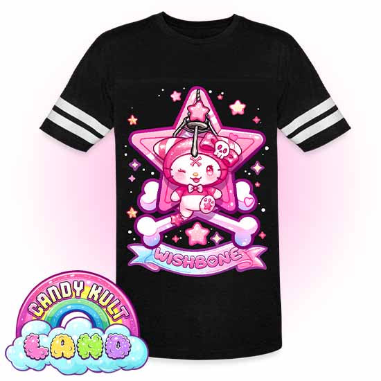 Wishbone Claw Machine Logo - Candy Kult Land Men's / Unisex Vintage Sport T-Shirt - Candy Kult - Candy Cult - Candy Kult Land - Wishbone - Boo Kitty - Panku - Frosti - Toxic Kitten - Hex-Heart - Cult Candy - Cake High Heels - [product_vendor}