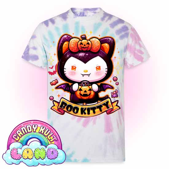 Boo Kitty - Candy Kult Land Unisex Tie Dye T-Shirt - Candy Kult - Candy Cult - Candy Kult Land - Wishbone - Boo Kitty - Panku - Frosti - Toxic Kitten - Hex-Heart - Cult Candy - Cake High Heels - [product_vendor}