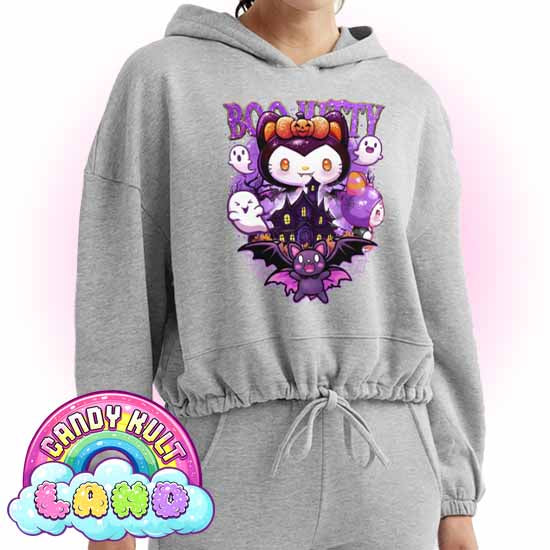 Boo Kitty Origins - Candy Kult Land Women’s Cropped Hoodie