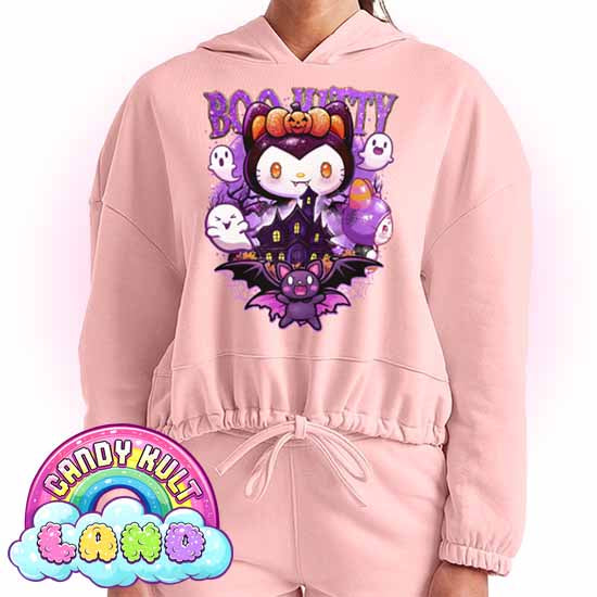 Boo Kitty Origins - Candy Kult Land Women’s Cropped Hoodie