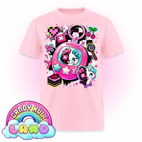 Toxic Kitten Virtual Pet - Candy Kult Land COLOUR Men's / Unisex Classic T-Shirt - Candy Kult - Candy Cult - Candy Kult Land - Wishbone - Boo Kitty - Panku - Frosti - Toxic Kitten - Hex-Heart - Cult Candy - Cake High Heels - [product_vendor}