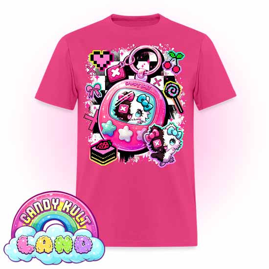 Toxic Kitten Virtual Pet - Candy Kult Land COLOUR Men's / Unisex Classic T-Shirt - Candy Kult - Candy Cult - Candy Kult Land - Wishbone - Boo Kitty - Panku - Frosti - Toxic Kitten - Hex-Heart - Cult Candy - Cake High Heels - [product_vendor}