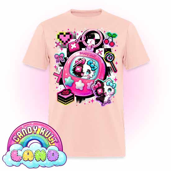 Toxic Kitten Virtual Pet - Candy Kult Land COLOUR Men's / Unisex Classic T-Shirt - Candy Kult - Candy Cult - Candy Kult Land - Wishbone - Boo Kitty - Panku - Frosti - Toxic Kitten - Hex-Heart - Cult Candy - Cake High Heels - [product_vendor}