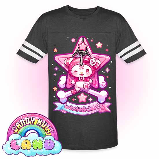 Wishbone Claw Machine Logo - Candy Kult Land Men's / Unisex Vintage Sport T-Shirt - Candy Kult - Candy Cult - Candy Kult Land - Wishbone - Boo Kitty - Panku - Frosti - Toxic Kitten - Hex-Heart - Cult Candy - Cake High Heels - [product_vendor}