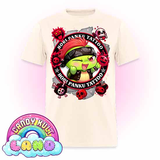 Hori Panku Tattoo Black - Candy Kult Land Men's / Unisex Classic T-Shirt - Candy Kult - Candy Cult - Candy Kult Land - Wishbone - Boo Kitty - Panku - Frosti - Toxic Kitten - Hex-Heart - Cult Candy - Cake High Heels - [product_vendor}