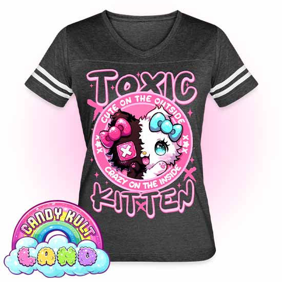 - Candy Kult Land Women’s Vintage Sport T-Shirt - Candy Kult - Candy Cult - Candy Kult Land - Wishbone - Boo Kitty - Panku - Frosti - Toxic Kitten - Hex-Heart - Cult Candy - Cake High Heels - [product_vendor}