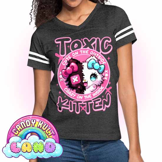 - Candy Kult Land Women’s Vintage Sport T-Shirt - Candy Kult - Candy Cult - Candy Kult Land - Wishbone - Boo Kitty - Panku - Frosti - Toxic Kitten - Hex-Heart - Cult Candy - Cake High Heels - [product_vendor}