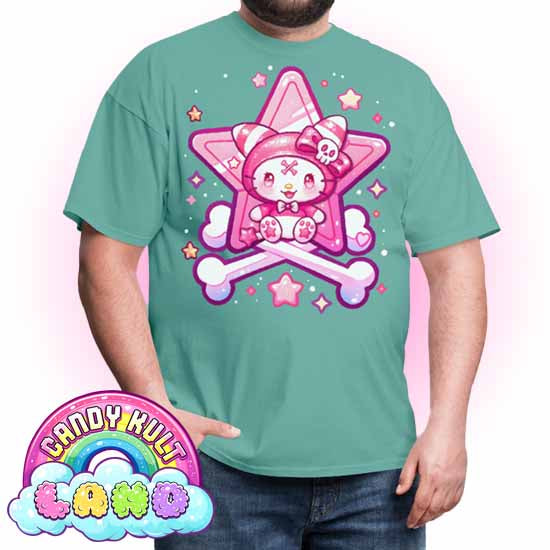 Wishbone Crossbones - Candy Kult Land COLOUR  Men's / Unisex Classic T-Shirt - Candy Kult - Candy Cult - Candy Kult Land - Wishbone - Boo Kitty - Panku - Frosti - Toxic Kitten - Hex-Heart - Cult Candy - Cake High Heels - [product_vendor}