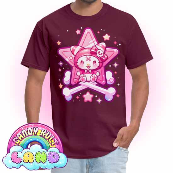 Wishbone Crossbones - Candy Kult Land COLOUR  Men's / Unisex Classic T-Shirt - Candy Kult - Candy Cult - Candy Kult Land - Wishbone - Boo Kitty - Panku - Frosti - Toxic Kitten - Hex-Heart - Cult Candy - Cake High Heels - [product_vendor}