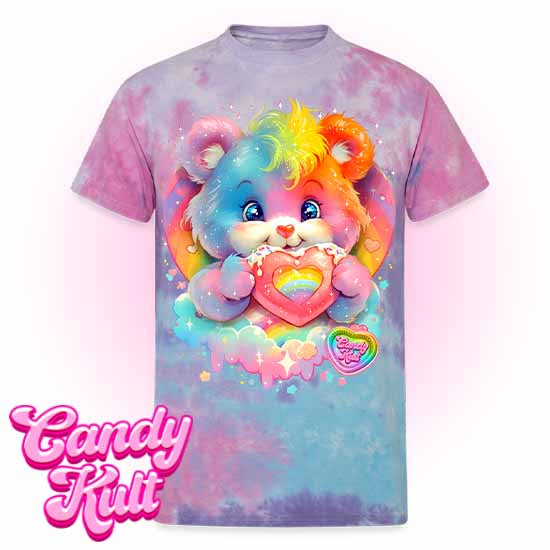 For the Love Of Rainbows - Retro Candy Unisex Tie Dye T-Shirt - Candy Kult - Candy Cult - Candy Kult Land - Wishbone - Boo Kitty - Panku - Frosti - Toxic Kitten - Hex-Heart - Cult Candy - Cake High Heels - [product_vendor}
